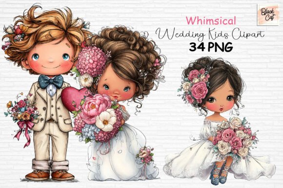 Download Whimsical Wedding Kids Clipart PNG - Kids clipart Collection